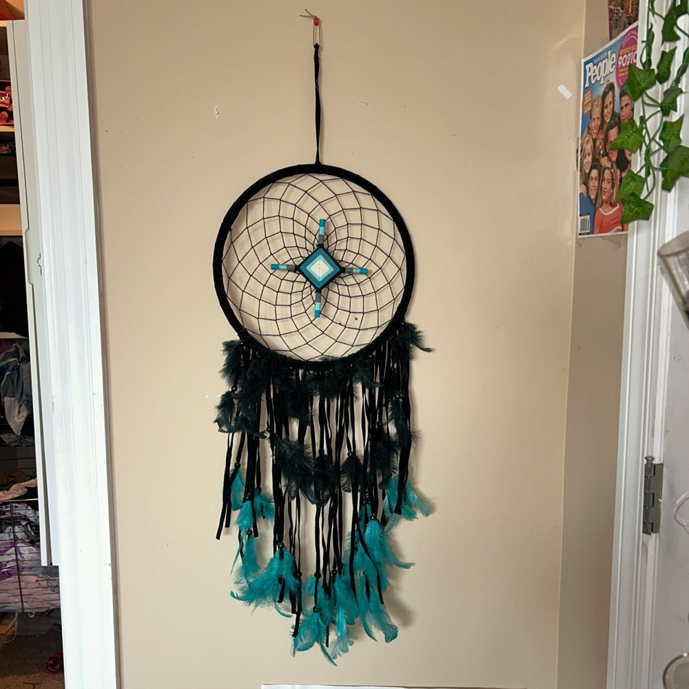 Teal and Black Dreamcatcher